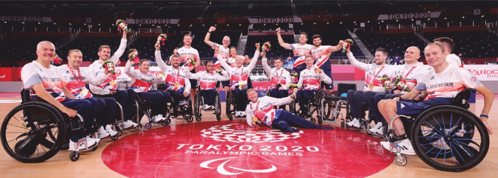 Rugby team celebrating - Photo by Megumi Masuda - World Wheelchair Rugby